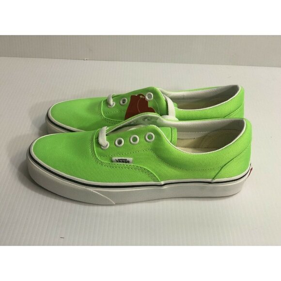 Vans Era (Neon) Green Gecko True White Womens Clas - Picture 3 of 12